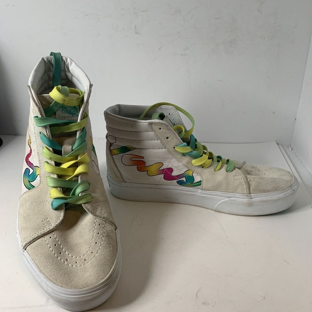 VANS SK8-Hi Platform Unisex Skateboard Sneakers Fade Rainbow Men's‎ 9.5 W/11